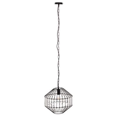 CEILING PENDANT LAMP HM4092 BLACK METAL CAP Φ33,5x29-127,5Hcm.