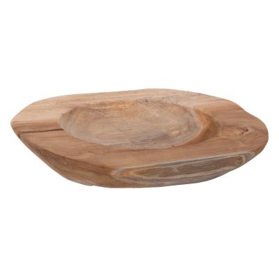 TABLE DECOR BOWL YOKI HM9628 TEAK WOOD Φ39x6.5Hcm.