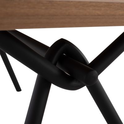 DINING TABLE MANDY HM9302.01 MDF TOP WITH OAK WOOD VENEER METAL LEGS 140x80x75H