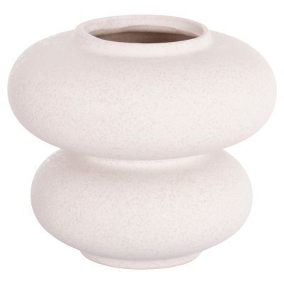 CERAMIC TABLE DECOR ROOK HM4629.01 OFF WHITE WITH CRYSTALLISATION Φ18x17Hcm.