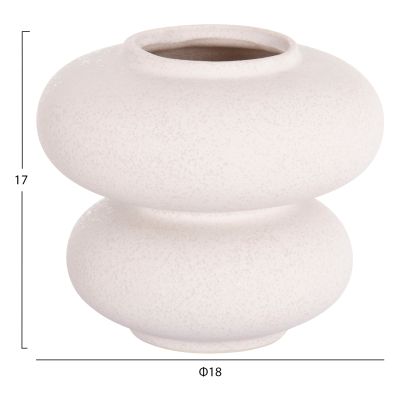 CERAMIC TABLE DECOR ROOK HM4629.01 OFF WHITE WITH CRYSTALLISATION Φ18x17Hcm.