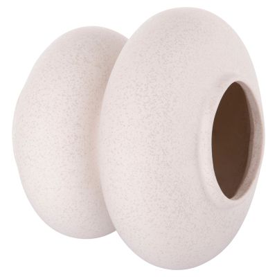 CERAMIC TABLE DECOR ROOK HM4629.01 OFF WHITE WITH CRYSTALLISATION Φ18x17Hcm.