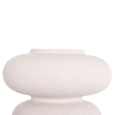 CERAMIC TABLE DECOR ROOK HM4629.01 OFF WHITE WITH CRYSTALLISATION Φ18x17Hcm.