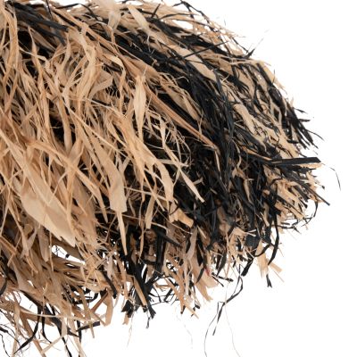 CEILING PENDANT LAMP ORDEM HM4715 SISAL & BANANA FIBERS CAP--BLACK & NATURAL Φ75cm