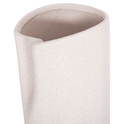 CERAMIC TABLE DECOR GLAZE HM4606.01 OFF WHITE WITH CRYSTALLISATION 17x16.5x38Hcm.