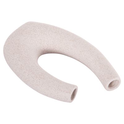 CERAMIC TABLE DECOR ELLIPTO HM4643.01 OFF WHITE WITH CRYSTALLIZATION 15x7x21,5Hcm.