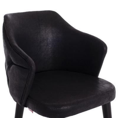 БАР СТОЛ ПРОФЕСИОНАЛЕН HM9281.14 ТИП НАБУК ЧЕРЕН ДЪРВЕН 50x62x108,5Hcm.