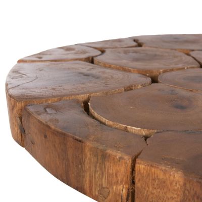 ХОЛНА МАСА RIBBEN HM9553 СУАР МАСИВ В НАТУРАЛНО-ЧЕРНИ МЕТАЛНИ КРАКА Φ80x45Hcm.