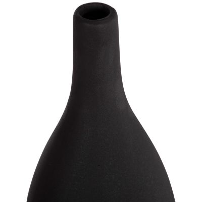 CERAMIC TABLE DECOR GALAD HM4635.02 BLACK MATTE Φ14x33.5Hcm.