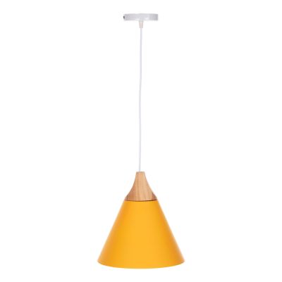 CEILING PENDANT LAMP HM4151 YELLOW METAL CAP Φ21,5x115Hcm.