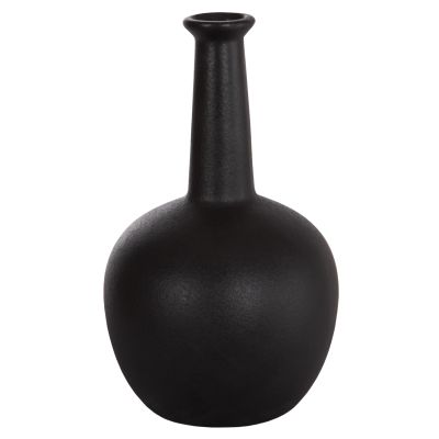 CERAMIC TABLE DECOR ELENDIL HM4593.02 BLACK MATTE Φ14,5x25Hcm.