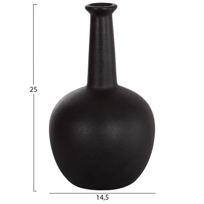 CERAMIC TABLE DECOR ELENDIL HM4593.02 BLACK MATTE Φ14,5x25Hcm.