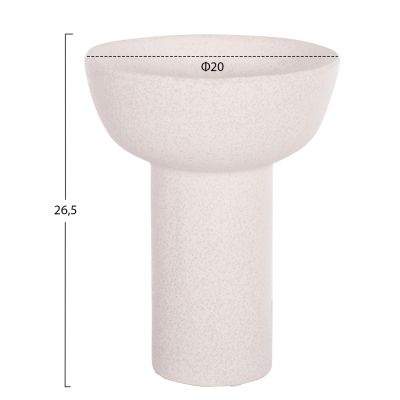 CERAMIC TABLE DECOR ELENDIL HM4603.01 OFF WHITE WITH CRYSTALLISATION Φ20x26.5Hcm.