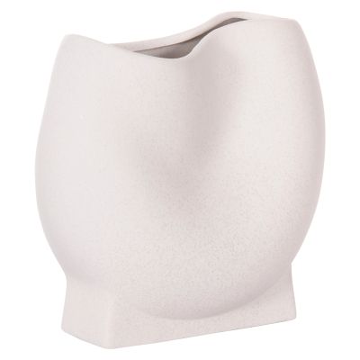 CERAMIC TABLE DECOR GLAZE HM4610.01 OFF WHITE WITH CRYSTALLISATION 26x14x25Hcm