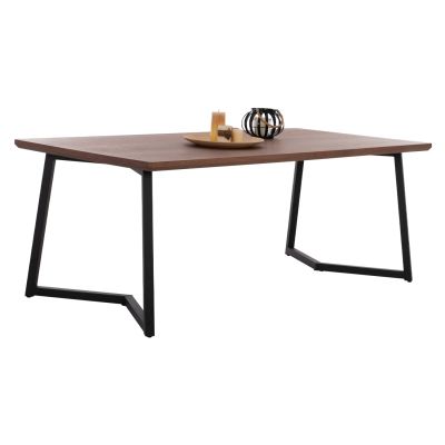 DINING TABLE JAY HM9304.02 MDF TOP WALNUT VENEER METAL LEGS 200x100x75H