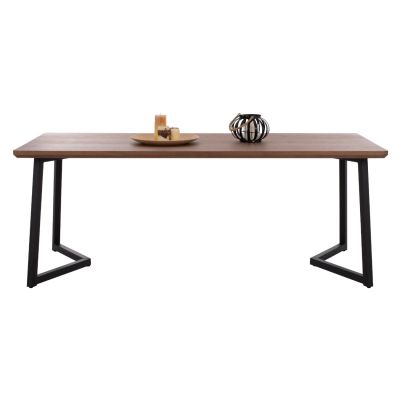 DINING TABLE JAY HM9304.02 MDF TOP WALNUT VENEER METAL LEGS 200x100x75H