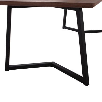 DINING TABLE JAY HM9304.02 MDF TOP WALNUT VENEER METAL LEGS 200x100x75H