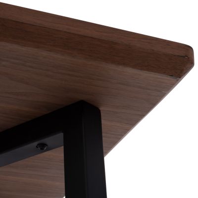 DINING TABLE JAY HM9304.02 MDF TOP WALNUT VENEER METAL LEGS 200x100x75H