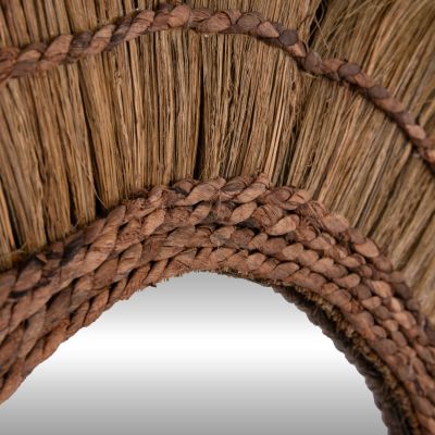MIRROR ROUND WITH BANANA BARK FIBER FRAME IN NATURAL COLOR 130x4x130Hcm.HM7734