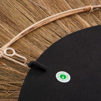 MIRROR ROUND WITH BANANA BARK FIBER FRAME IN NATURAL COLOR 130x4x130Hcm.HM7734