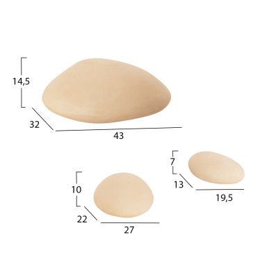 FLOOR LAMPS 3 ILLUMINATED "STONES" HM4420 BEIGE POLYETHYLENE