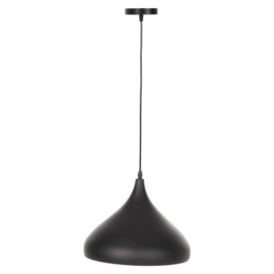 CEILING PENDANT LAMP HM4157 BLACK METAL CAP Φ32x125Hcm.
