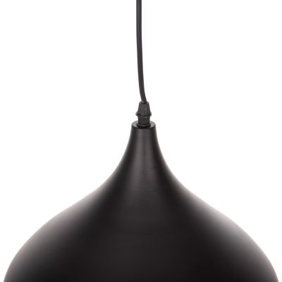 CEILING PENDANT LAMP HM4157 BLACK METAL CAP Φ32x125Hcm.