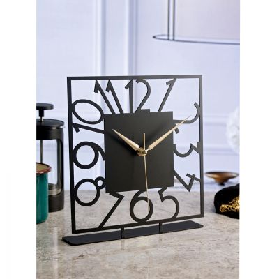 METAL TABLE CLOCK HM7469 25x23 cm.
