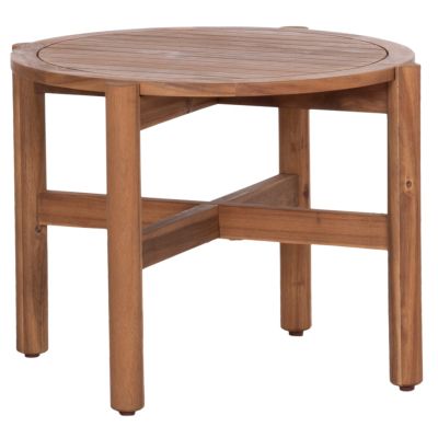 OUTDOOR ROUND COFFEE TABLE SANJI HM6222 ACACIA WOOD IN NATURAL COLOR Φ66x48.5Hcm