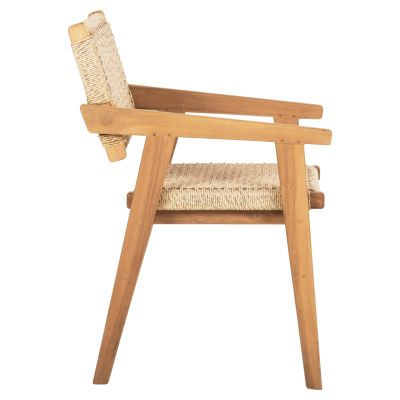 ТРАПЕЗНО КРЕСЛО BJORN HM9403.11 ТИКОВО ДЪРВО МАСИВ-ВЪЖЕ 54,5x61x85Hcm.