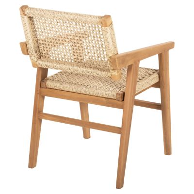 ТРАПЕЗНО КРЕСЛО BJORN HM9403.11 ТИКОВО ДЪРВО МАСИВ-ВЪЖЕ 54,5x61x85Hcm.