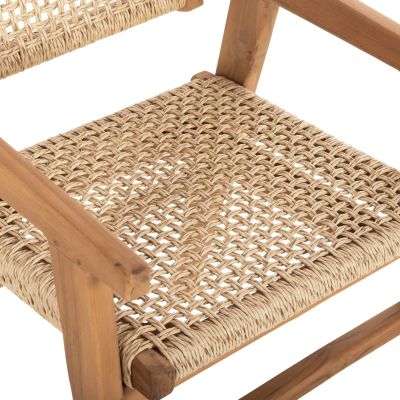 ТРАПЕЗНО КРЕСЛО BJORN HM9403.11 ТИКОВО ДЪРВО МАСИВ-ВЪЖЕ 54,5x61x85Hcm.