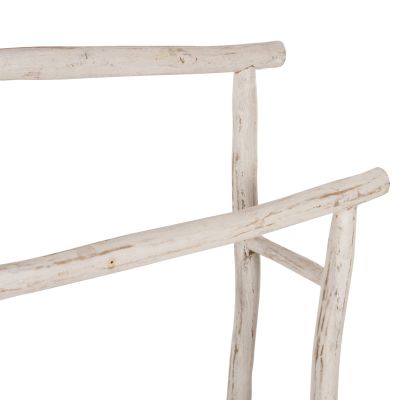 ЗАКАЧАЛКА ЗА КЪРПИ OREG HM7908 ТИКОВИ КЛОНКИ В ЦВЯТ БЯЛА ПАТИНА 90x28x77-91Hcm.