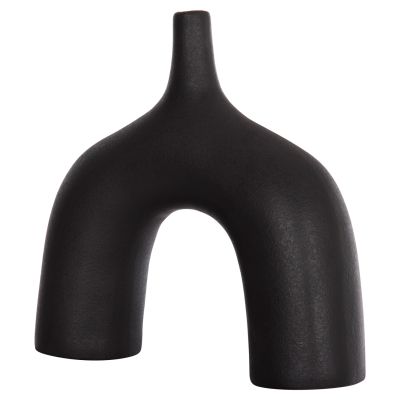 CERAMIC TABLE DECOR SERIES ISIL HM4601.02 MATTE BLACK 35x10x32.5Hcm.