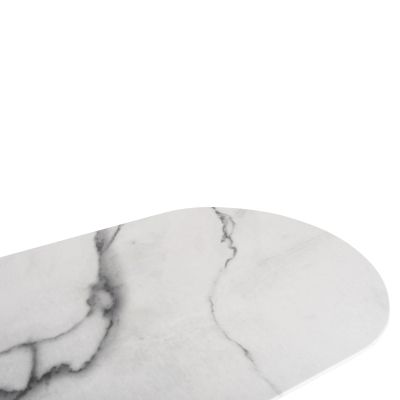 ТРАПЕЗНА МАСА PRENTIS HM9770.01 КЕРАМИЧЕН 12мм ПЛОТ В БЯЛ МРАМОР-БЕЛИ МЕТАЛНИ КРАКА 180x90x76Hcm.