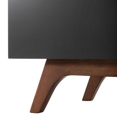 БЮФЕТ PREDA HM9747 МДФ С ФУРНИР ОРЕХ И ТЪМНО СИВ ЦВЯТ 167x28-40x80Hcm.