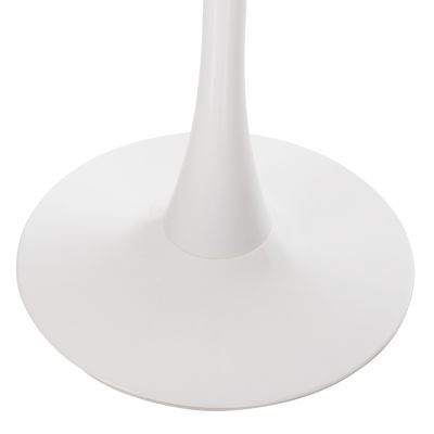 КРЪГЛА ТРАПЕЗНА МАСА ROLLO HM9421.01 МЕЛАМИН В БЯЛ МРАМОР МЕТАЛЕН КРАК Φ90x74Hcm.