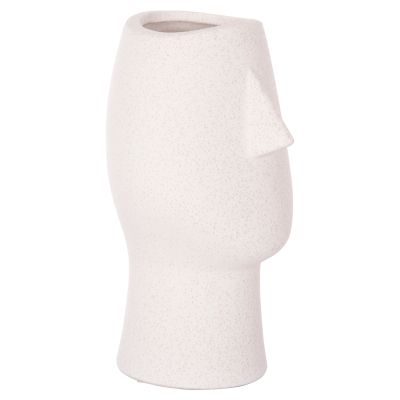 CERAMIC TABLE DECOR HUMANS HM4631 OFF WHITE WITH CRYSTALLIZATION Φ14x25Hcm.