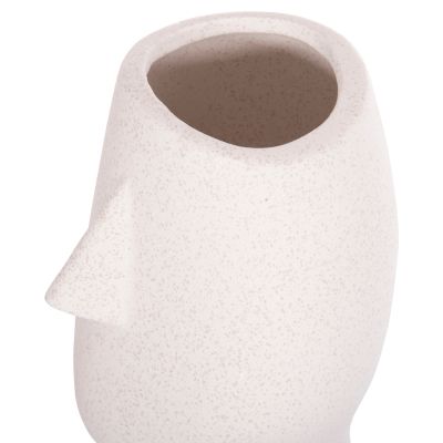 CERAMIC TABLE DECOR HUMANS HM4631 OFF WHITE WITH CRYSTALLIZATION Φ14x25Hcm.