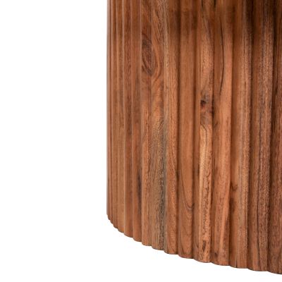 ХОЛНА МАСА КРЪГЛА RANNE HM9694 АКАЦИЕВО ДЪРВО МАСИВ В ЕСТЕСТВЕН ЦВЯТ Φ80x38Hсм.