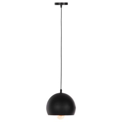CEILING PENDANT LUMINAIRE HM4154 BLACK ALUMINUM SPHERICAL CAP Φ20x113Hcm.