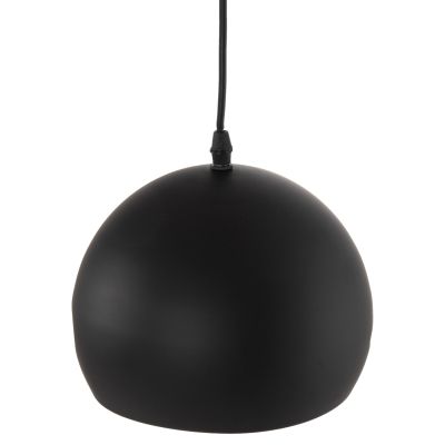 CEILING PENDANT LUMINAIRE HM4154 BLACK ALUMINUM SPHERICAL CAP Φ20x113Hcm.