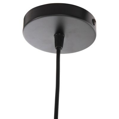 CEILING PENDANT LUMINAIRE HM4154 BLACK ALUMINUM SPHERICAL CAP Φ20x113Hcm.