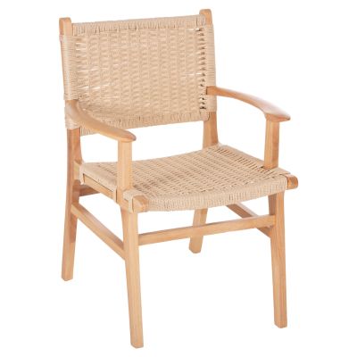 ARMCHAIR HM9331.01 IGNACIO INDOORS RUBBERWOOD ROPE SEAT 61x56x83Η