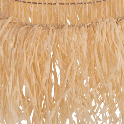 CEILING PENDANT LAMP HM7891 PALM LEAF FIBERS IN NATURAL COLOR Φ30x163Hcm.