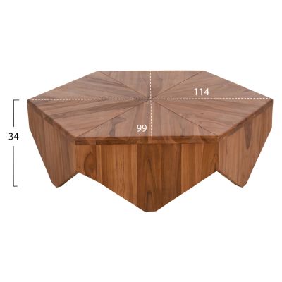 ХОЛНА МАСА HEXAGON HM9790 ТИКОВО ДЪРВО НАТУРАЛНО 114x99x34Hcm.