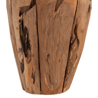 DECORATIVE VASE HM7917 RECYCLED PIECES OF TEAK WOOD IN NATURAL COLOR Φ15x30Hcm.