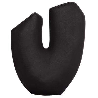 CERAMIC TABLE DECOR ARKEN HM4618.02 BLACK MATTE 29x8x37Hcm.