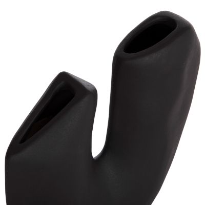 CERAMIC TABLE DECOR ARKEN HM4618.02 BLACK MATTE 29x8x37Hcm.