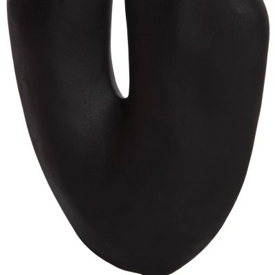 CERAMIC TABLE DECOR ARKEN HM4618.02 BLACK MATTE 29x8x37Hcm.